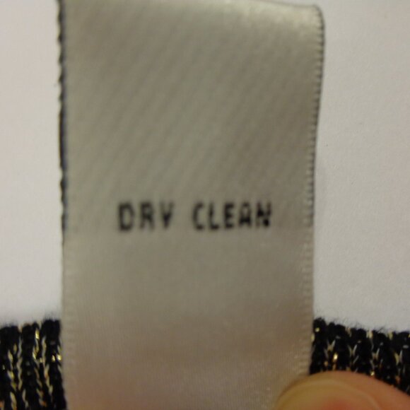 Valerie Stevens Women's Gold Black Sleeveless Silk Crew Neck Stretch Top Size S - Picture 6 of 6